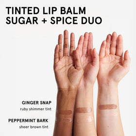Glossier Balm Dotcom Ginger Snap 15ml bottle close-up; warm, subtly spiced hydration for lips.