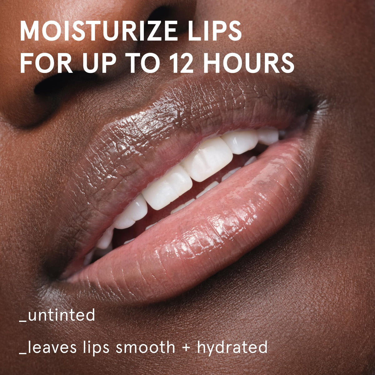 Close-up texture of Balm Dotcom showing clear, fragrance-free hydration.