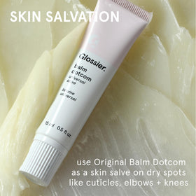 Balm Dotcom fragrance-free swatch for dry lips and cuticles.