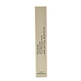Glossier Boy Brow precision brush application demonstrating easy daily shaping and even hair coating.