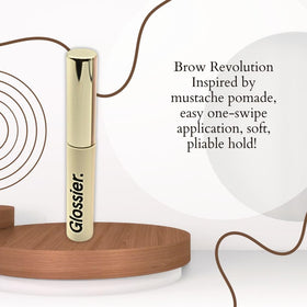 Glossier Boy Brow formula with olive oil nourishes brows and adds moisture.