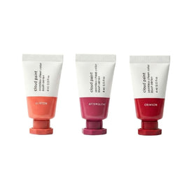 Glossier Mini Cloud Paint Blush Trio Crimson swatch for a soft natural flush