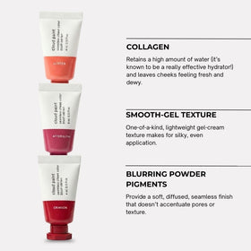 Gift tin packaging of Glossier Mini Cloud Paint Blush Trio for gifting