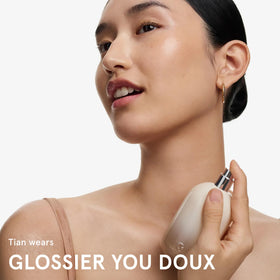 Glossier You Doux packaging box presenting elegant gifting packaging