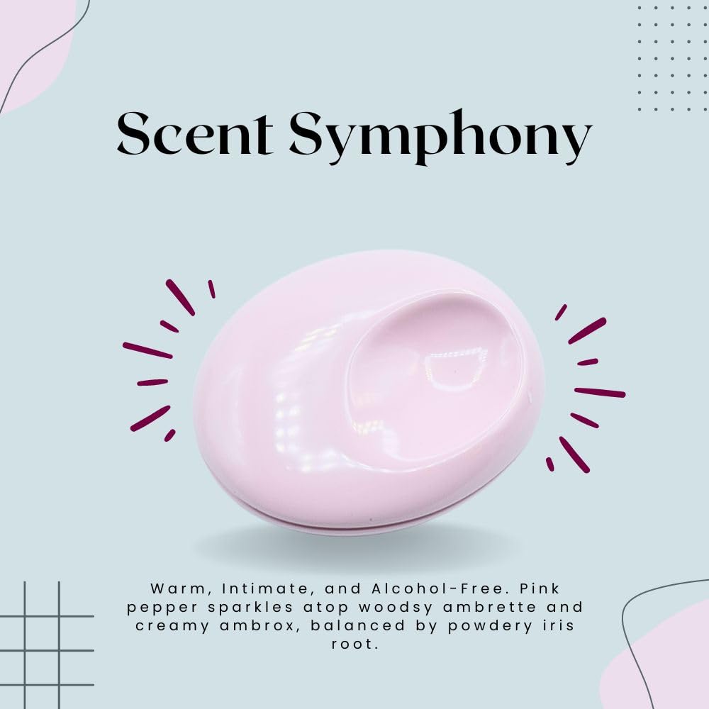Glossier You Solid Perfume travel compact shown as pocket-friendly fragrance companion.