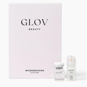 Glov Beauty Micro Infusion System on face and lips for a dewy glow