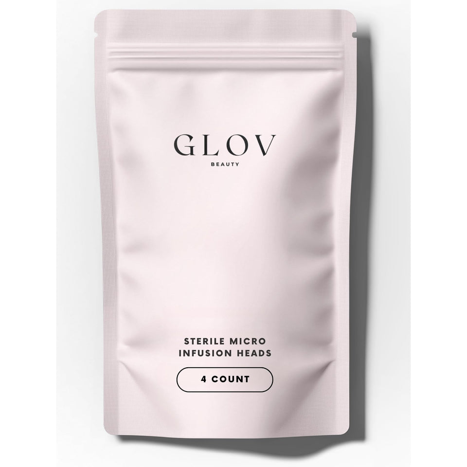 Glov Beauty replacement 0.25mm head for precise, hygienic application.