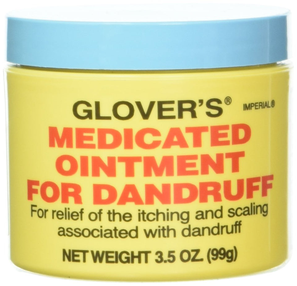 Glover's medicated ointment bottle for dandruff relief and scalp care
