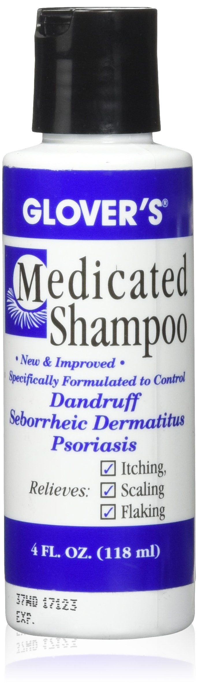 Glover's Medicated Shampoo bottle for easy scalp care and daily use.