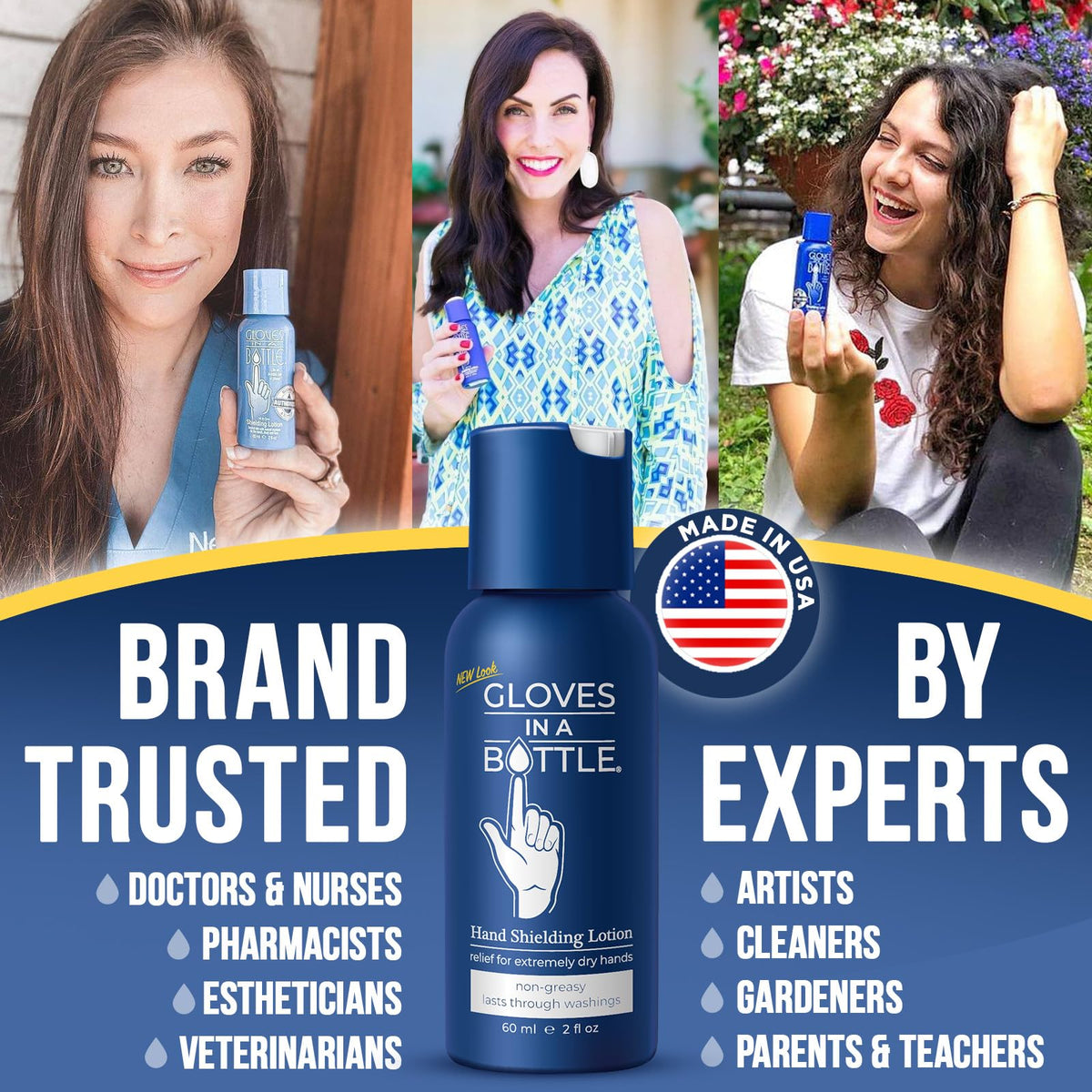Gloves In A Bottle Shielding Lotion cream texture demonstrates non-greasy, fast-absorbing feel.