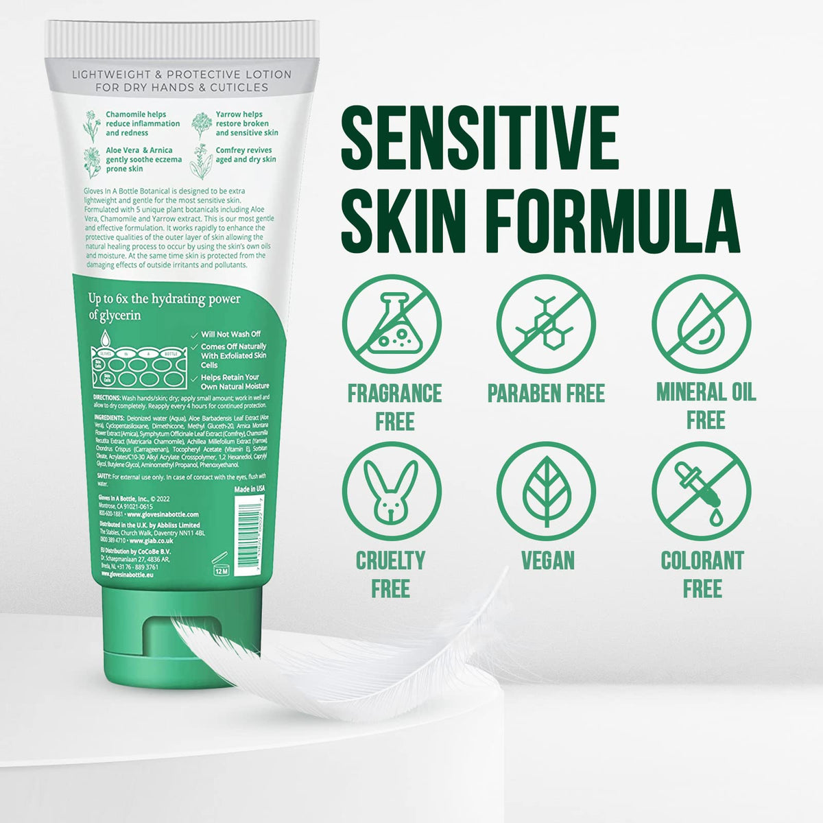 Hands applying Gloves In A Bottle Shielding Lotion for quick, non-greasy absorption.