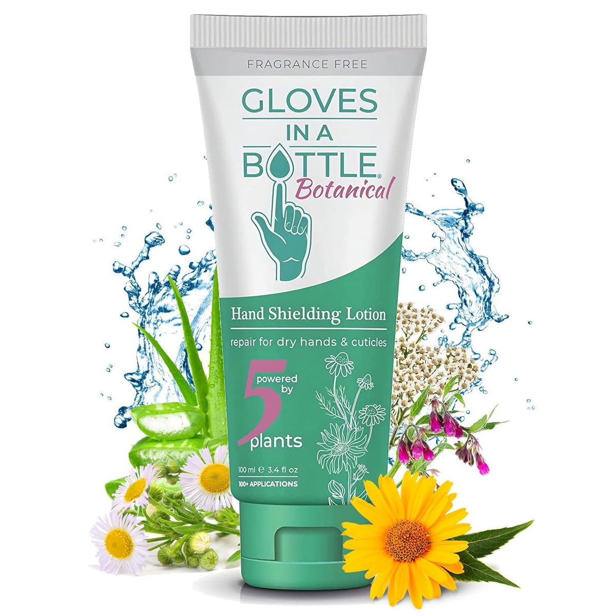 Gloves In A Bottle Shielding Lotion texture close-up highlights hydration.
