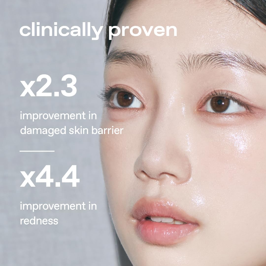 Glow Aloe Barrier application routine shows gentle massage for refreshed, comfortable skin.