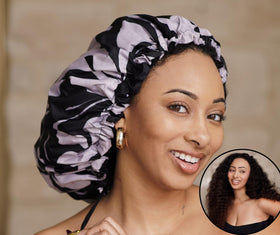 Glow By Daye shower cap adjustable drawstring provides secure fit