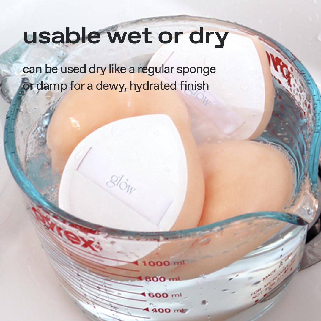 Dry Glow Cloud Sponge used for a smooth, radiant base