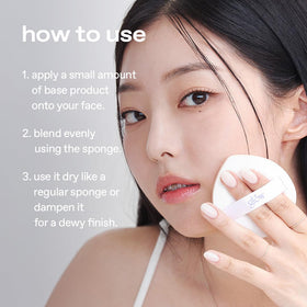 Compact Glow Cloud Sponge storage case keeps it clean and portable