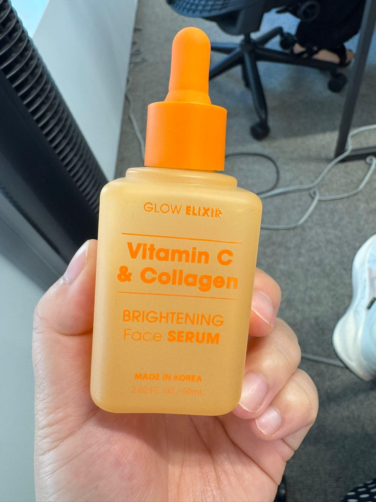 Close-up of natural ingredients label highlights 95 percent natural composition