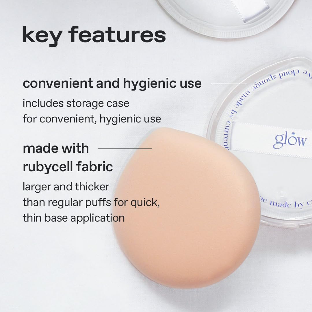 glow more damp-activated sponge expands for easier blending