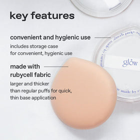 glow more damp-activated sponge expands for easier blending
