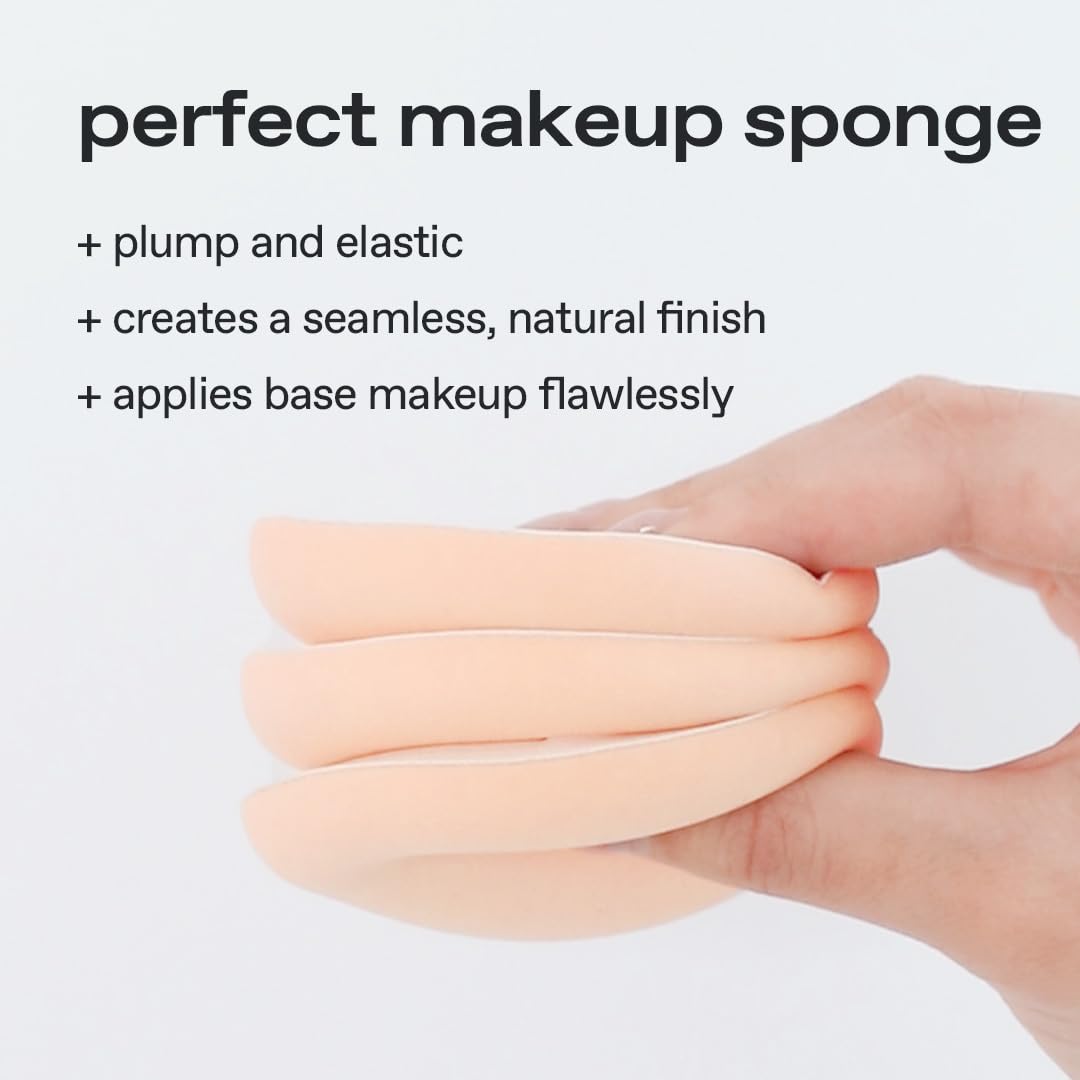glow more teardrop shape sponge designed for precise makeup application