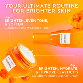 Glow Recipe Cloudberry Bright Cream vitamin C closeup highlights brightening routine