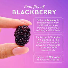 Glow Recipe Gentle Blackberry Retinol Serum paired with moisturizer for enhanced, comfortable hydration.