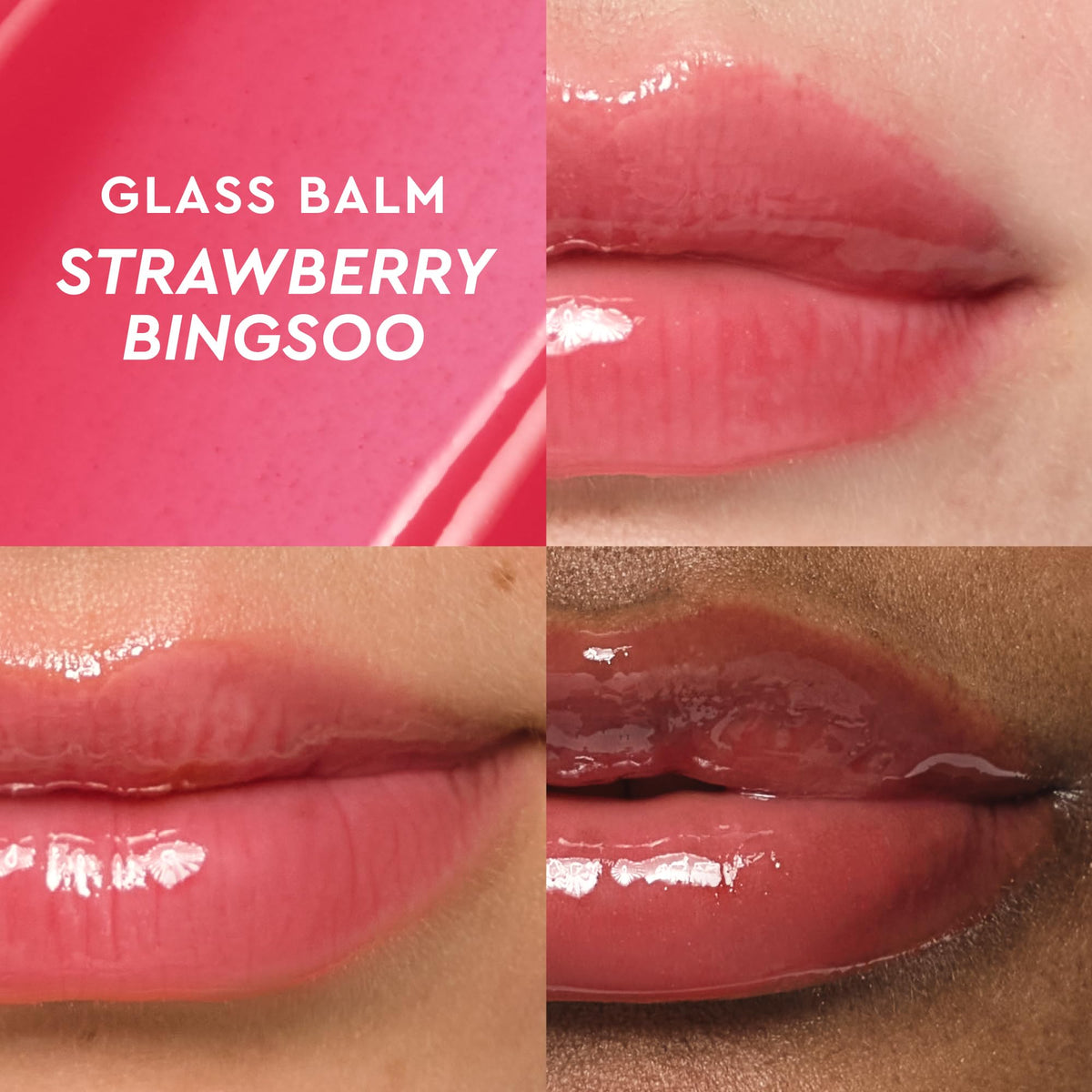 Glow Recipe Glass Balm Lip Treatment demonstrates 12-hour hydration on lips