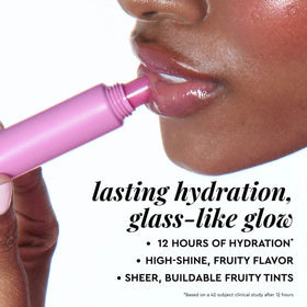 Glow Recipe Glass Balm high-shine-glow highlights a luminous, plump-looking finish