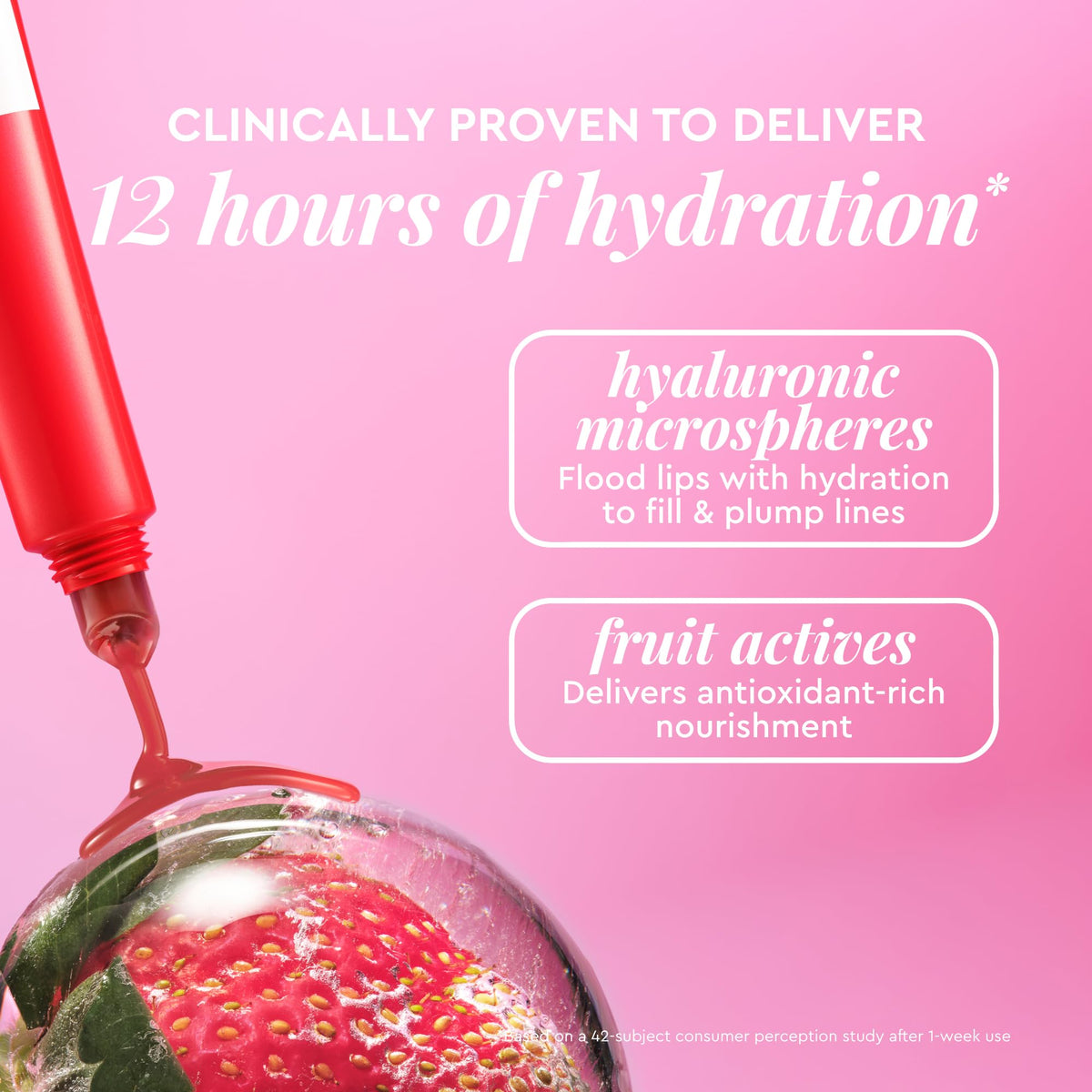 Glow Recipe Glass Balm Lip Treatment adds a sheer pinky red tint for everyday wear