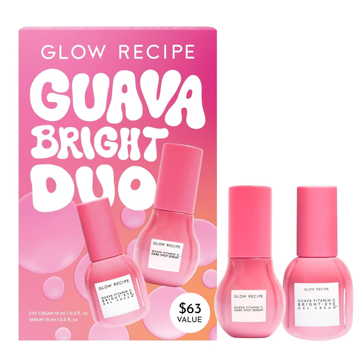 Glow Recipe Guava Brightening Gift Set packaging, ideal for gifting and display.