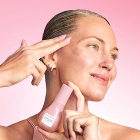 Glow Recipe Hue Drops arm swatch reveals warm rosy sheen.