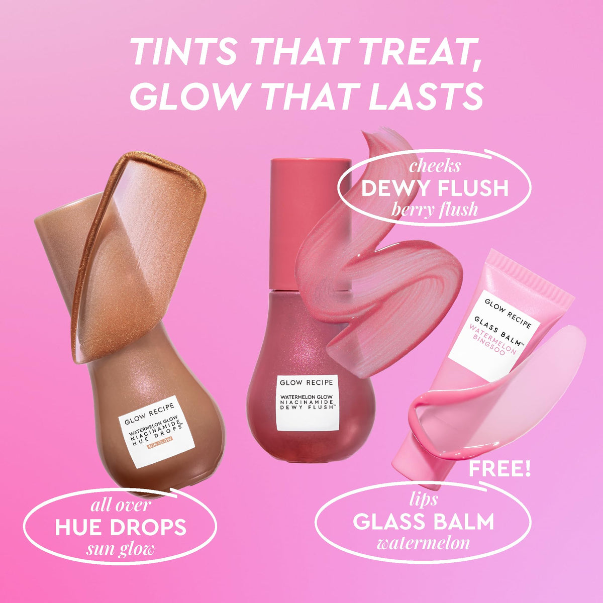 Glow Recipe Dewy Flush Berry blush on cheeks for natural, buildable color.