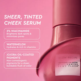 Glow Recipe Dewy Flush Berry swatch on skin for seamless blendability.