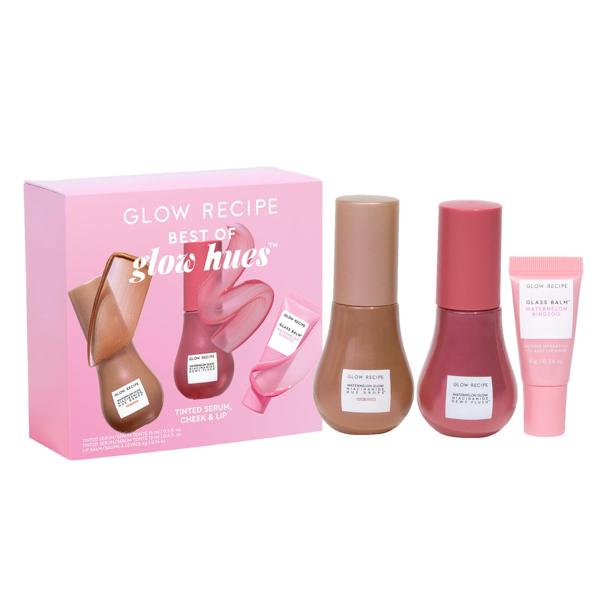 Glow Recipe Hue Drops Sun Glow travel size bottle hydrates skin with a warm glow.
