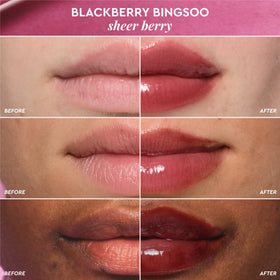 Glow Recipe lip texture swirl indicating smooth, hydrated lips.