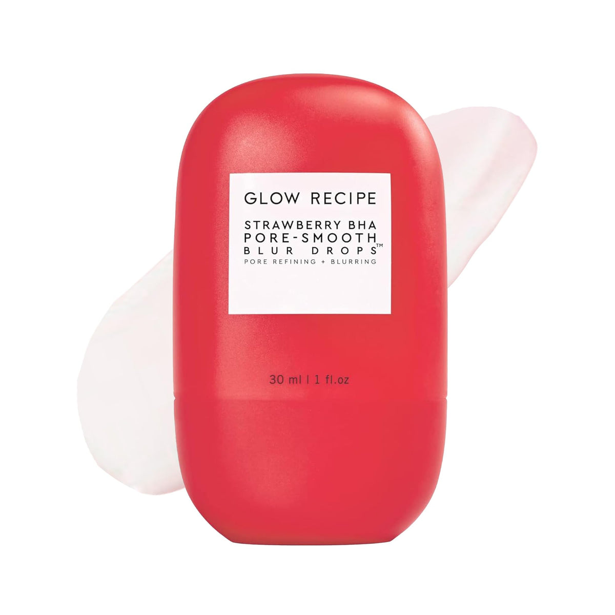 Glow Recipe Strawberry BHA Serum Primer bottle, silicone-free base for a smooth finish