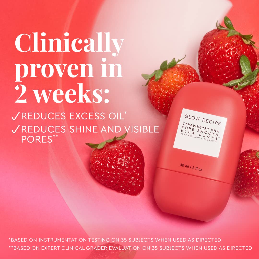 Glow Recipe Strawberry BHA Serum Primer brightening ritual for everyday makeup base