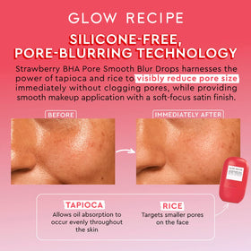 Glow Recipe Strawberry BHA Serum Primer oil absorption shows matte effect on oily zones