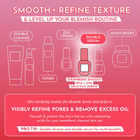 Glow Recipe Strawberry Salicylic Serum with allantoin promotes calming skin during routine