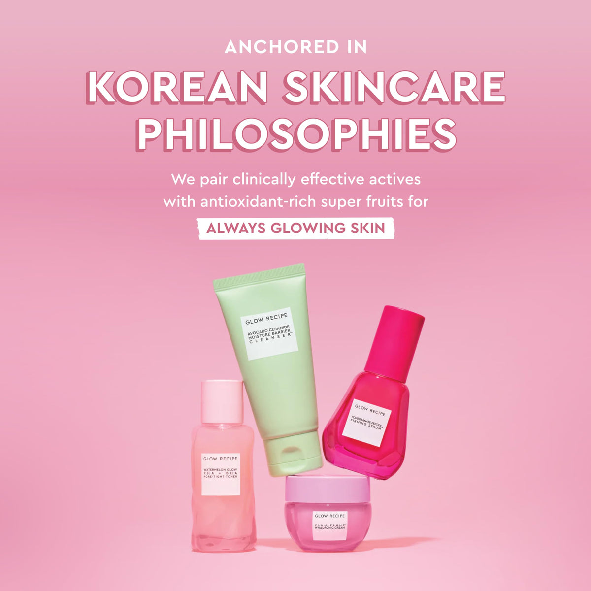 Glow Recipe Strawberry Salicylic Serum jar demonstrates texture-smoothing effect