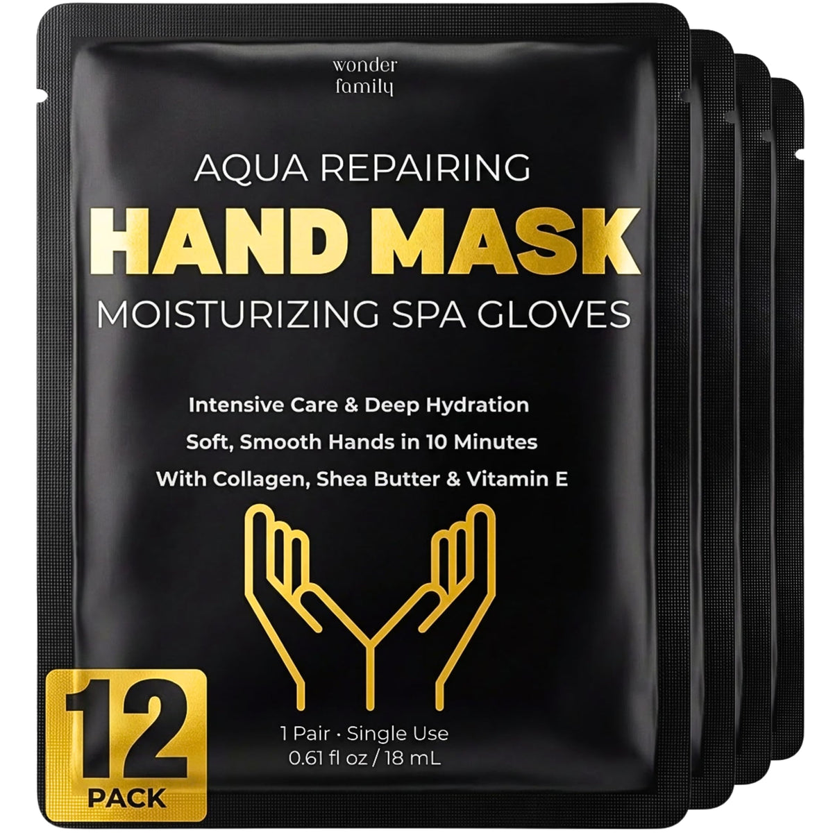 Glow Spell Hand Mask packaging shows nourishing gloves for dry hands