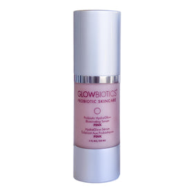 Glowbiotics HydraGlow pink bottle delivers hydration and radiant skin