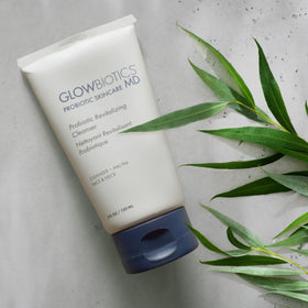 Glowbiotics probiotic revitalizing cleanser with lime and vitamin E for a brighter complexion.
