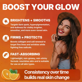 GlowMedik Vitamin C Serum dropper close-up shows precise hydration delivery.