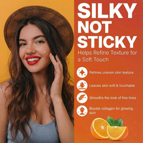 GlowMedik Vitamin C Serum texture close-up reveals smooth, non-greasy finish.