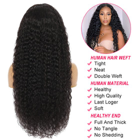 GLOWNINA 13x4 HD Transparent Lace Front for seamless parting and invisible knots.