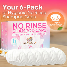 GlowSPA no rinse caps ideal for elderly care and bedridden clients