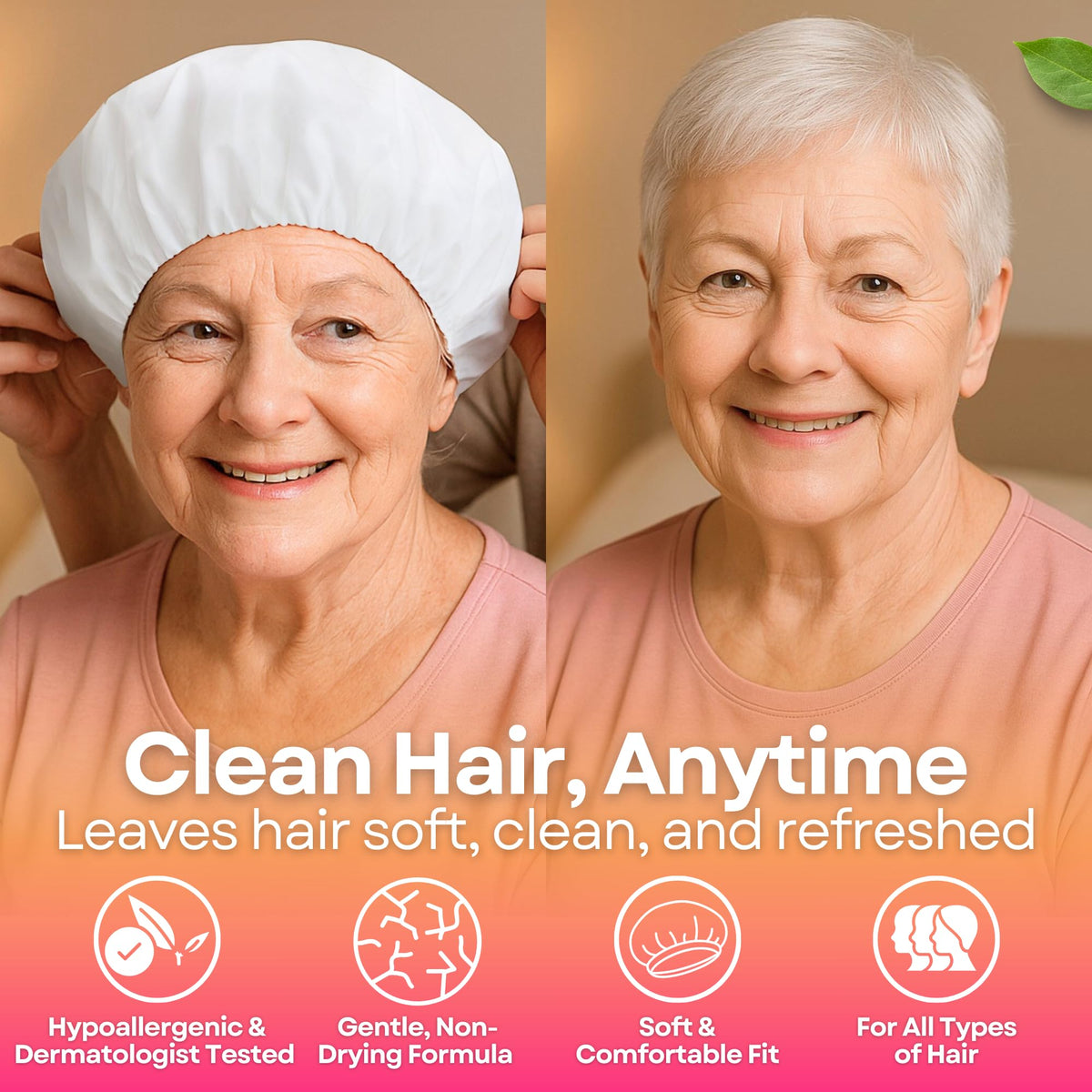 Hand massage through the cap to distribute the cleansing formula
