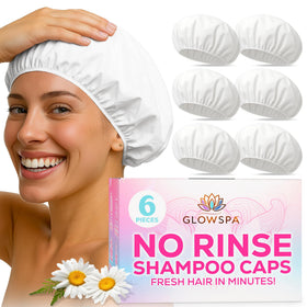 GlowSPA no rinse shampoo caps packaging ready for convenient waterless hair care