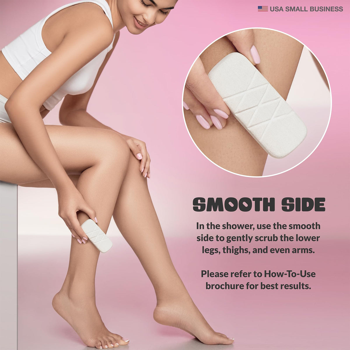Glowstone Get Even Leg Scrub packaged with silicone travel pouch